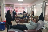 اهدای خون دسته جمعی توسط همکاران دانشگاه جامع علمی کاربردی استان اردبیل