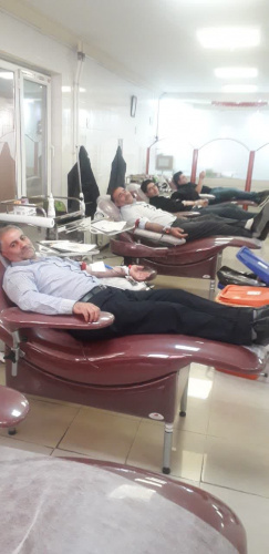 اهدای خون دسته جمعی توسط همکاران دانشگاه جامع علمی کاربردی استان اردبیل در محل سازمان انتقال خون